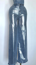 Load image into Gallery viewer, Metallic Foil Denim Pants
