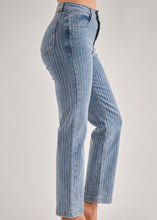 Load image into Gallery viewer, Embellished Pinstripe Denim Pants
