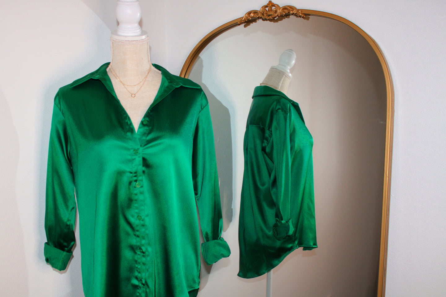 Charlotte Button Up Green